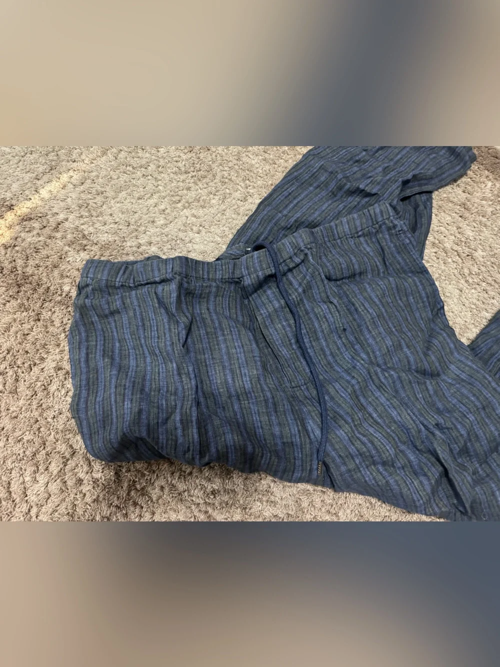 James perse WASHED STRIPE LINEN RELAXED PANT